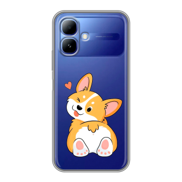 Силиконовый чехол на Infinix Smart 20 с принтом Корги