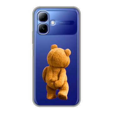 Силиконовый чехол на Infinix Smart 20 с принтом Медведь