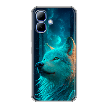 Силиконовый чехол на Infinix Smart 20 с принтом бабочки саккура