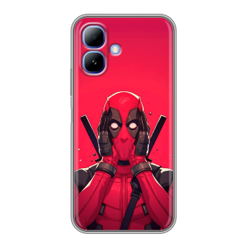 Силиконовый чехол на Infinix Smart 20 с принтом Дедпул Deadpool