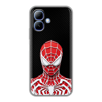 Силиконовый чехол на Infinix Smart 20 с принтом человек паук spiderman