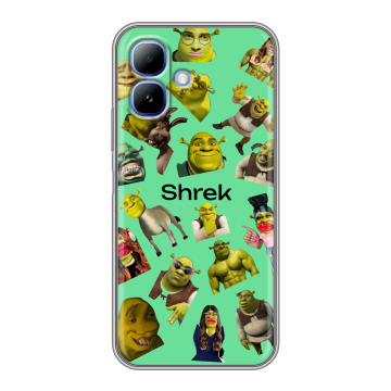 Силиконовый чехол на Infinix Smart 20 с принтом Шрек Shrek Силиконовый чехол на Infinix Smart 20 с принтом Шрек Shrek