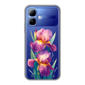 Силиконовый чехол на Infinix Smart 20 с принтом Цветы орхидеи Силиконовый чехол на Infinix Smart 20 с принтом Цветы орхидеи