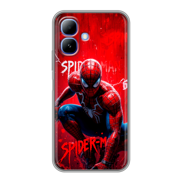 Силиконовый чехол на Infinix Smart 20 с принтом Spiderman Человек паук Силиконовый чехол на Infinix Smart 20 с принтом Spiderman Человек паук