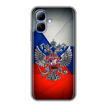 Силиконовый чехол на Infinix Smart 20 с принтом Флаг России