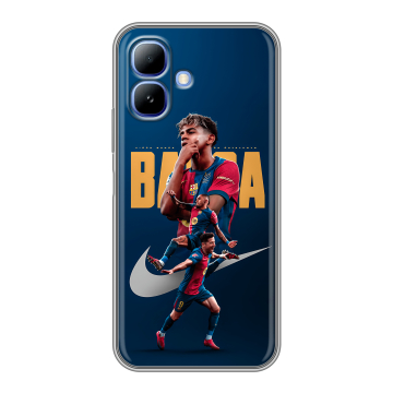 Силиконовый чехол на Infinix Smart 20 с принтом Барселона Barca Yamal Силиконовый чехол на Infinix Smart 20 с принтом Барселона Barca Yamal