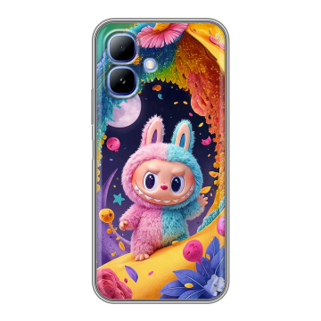 Силиконовый чехол на Infinix Smart 20 с принтом Labubu Лабубу