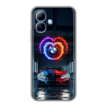 Силиконовый чехол на Infinix Smart 20 с принтом BMW БМВ Силиконовый чехол на Infinix Smart 20 с принтом BMW БМВ
