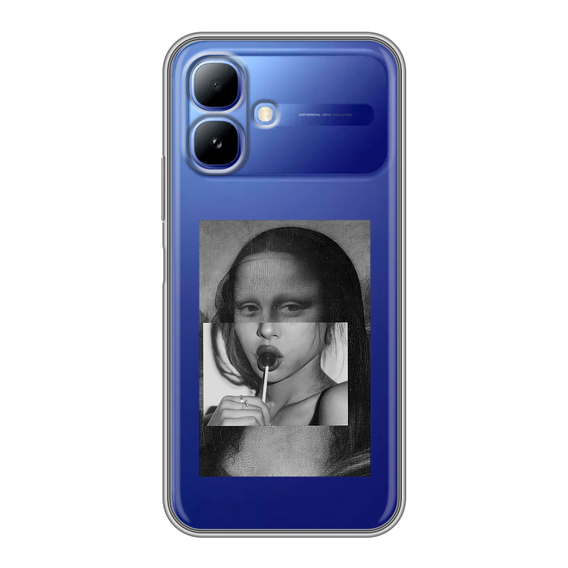 Силиконовый чехол на Infinix Smart 20 с принтом Мона Лиза Силиконовый чехол на Infinix Smart 20 с принтом Мона Лиза