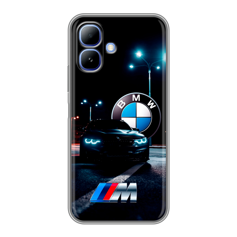 Силиконовый чехол на Infinix Smart 20 с принтом БМВ BMW Силиконовый чехол на Infinix Smart 20 с принтом БМВ BMW