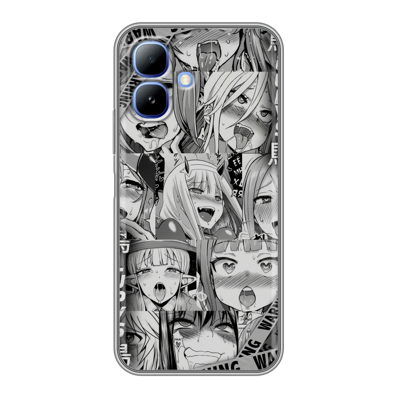 Силиконовый чехол на Infinix Smart 20 с принтом Ahegao Ахегао Аниме Силиконовый чехол на Infinix Smart 20 с принтом Ahegao Ахегао Аниме