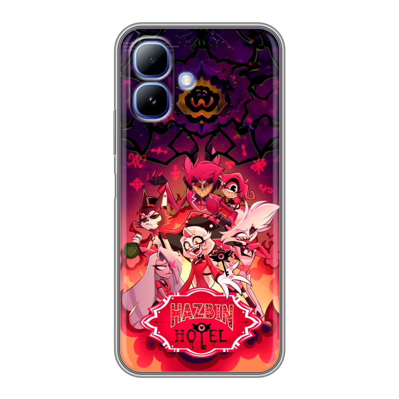 Силиконовый чехол на Infinix Smart 20 с принтом Hazbin Hotel Отель Хазбин Силиконовый чехол на Infinix Smart 20 с принтом Hazbin Hotel Отель Хазбин