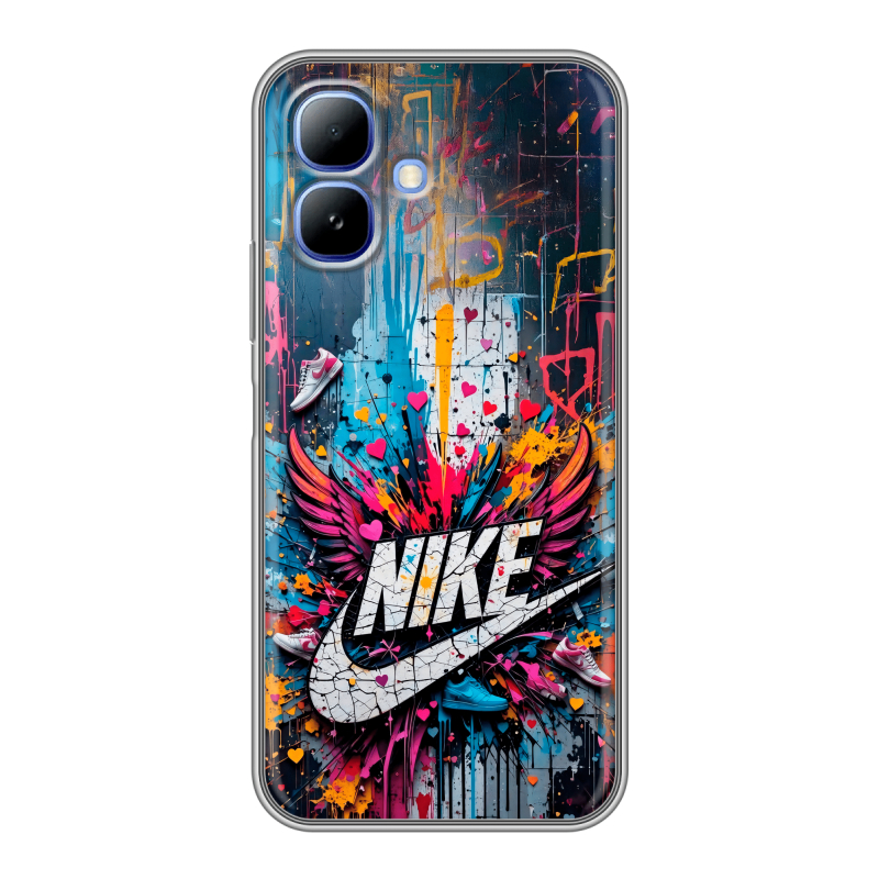 Силиконовый чехол на Infinix Smart 20 с принтом Nike Найк Силиконовый чехол на Infinix Smart 20 с принтом Nike Найк