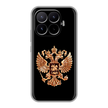 Силиконовый чехол на Xiaomi 17T с принтом Герб России золотой Силиконовый чехол на Xiaomi 17T с принтом Герб России золотой
