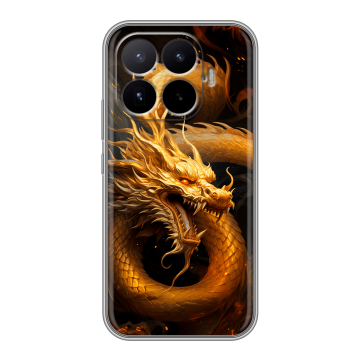 Силиконовый чехол на Xiaomi 17T с принтом Золотой дракон Силиконовый чехол на Xiaomi 17T с принтом Золотой дракон