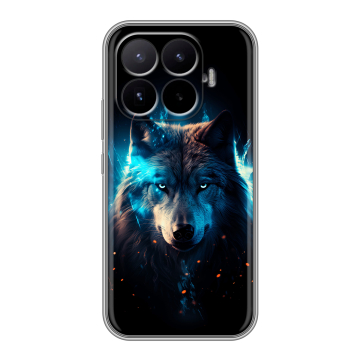 Силиконовый чехол на Xiaomi 17T с принтом Волк ночной Силиконовый чехол на Xiaomi 17T с принтом Волк ночной