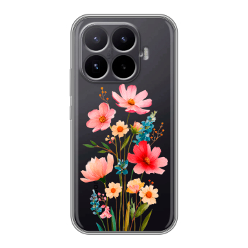Силиконовый чехол на Xiaomi 17T с принтом Цветы Силиконовый чехол на Xiaomi 17T с принтом Цветы