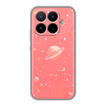 Силиконовый чехол на Xiaomi 17T с принтом Розовый космос Силиконовый чехол на Xiaomi 17T с принтом Розовый космос