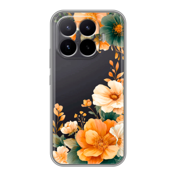 Силиконовый чехол на Xiaomi 17T с принтом Цветы принт Силиконовый чехол на Xiaomi 17T с принтом Цветы принт