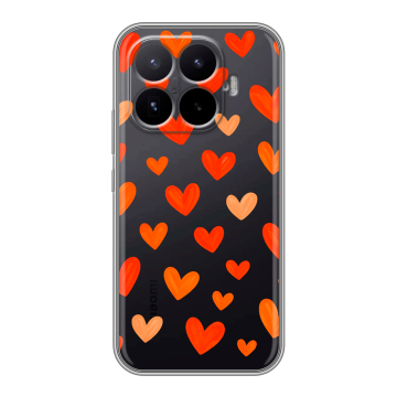 Силиконовый чехол на Xiaomi 17T с принтом Сердечки Силиконовый чехол на Xiaomi 17T с принтом Сердечки