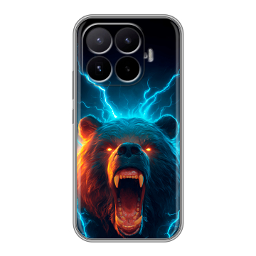 Силиконовый чехол на Xiaomi 17T с принтом Медведь
