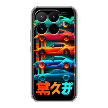 Силиконовый чехол на Xiaomi 17T с принтом машины тачки
