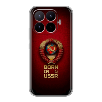 Силиконовый чехол на Xiaomi 17T с принтом Флаг Герб СССР