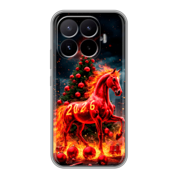 Силиконовый чехол на Xiaomi 17T с принтом Новый год