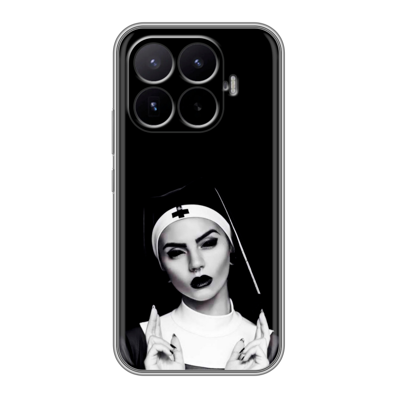 Силиконовый чехол на Xiaomi 17T с принтом монашка Силиконовый чехол на Xiaomi 17T с принтом монашка
