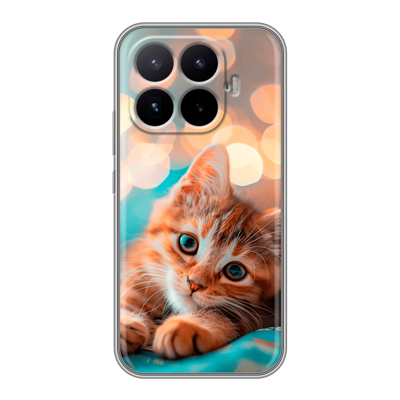 Силиконовый чехол на Xiaomi 17T с принтом котик Силиконовый чехол на Xiaomi 17T с принтом котик