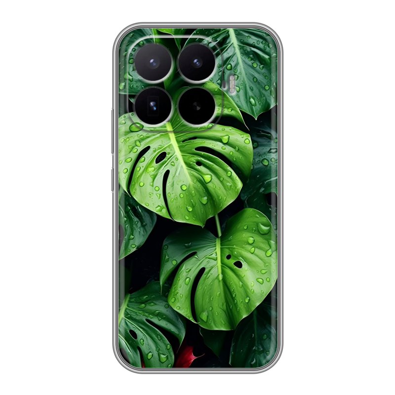 Силиконовый чехол на Xiaomi 17T с принтом Листья Силиконовый чехол на Xiaomi 17T с принтом Листья