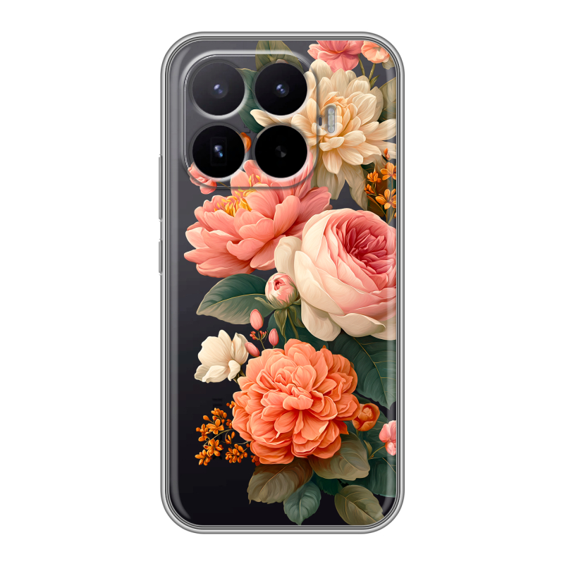 Силиконовый чехол на Xiaomi 17T с принтом цветы Силиконовый чехол на Xiaomi 17T с принтом цветы