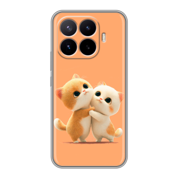 Силиконовый чехол на Xiaomi 17T Pro с принтом Милые котики