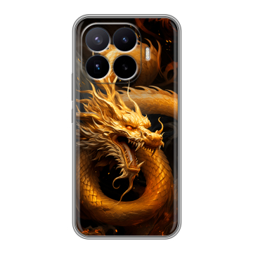 Силиконовый чехол на Xiaomi 17T Pro с принтом Золотой дракон Силиконовый чехол на Xiaomi 17T Pro с принтом Золотой дракон