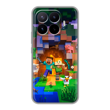 Силиконовый чехол на Xiaomi 17T Pro с принтом Майнкрафт Minecraft Силиконовый чехол на Xiaomi 17T Pro с принтом Майнкрафт Minecraft