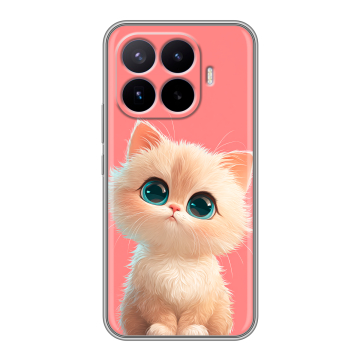 Силиконовый чехол на Xiaomi 17T Pro с принтом Розовый котенок Силиконовый чехол на Xiaomi 17T Pro с принтом Розовый котенок
