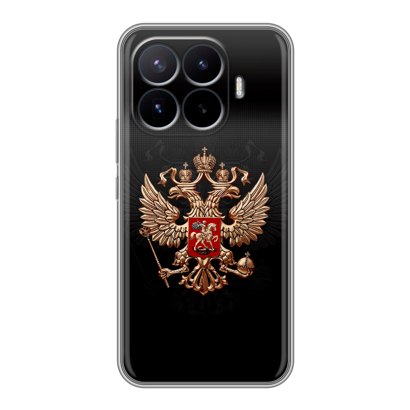 Силиконовый чехол на Xiaomi 17T Pro с принтом Герб России Силиконовый чехол на Xiaomi 17T Pro с принтом Герб России