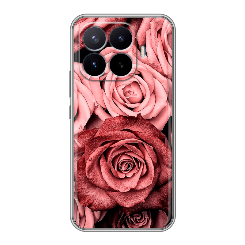 Силиконовый чехол на Xiaomi 17T Pro с принтом Цветы розы Силиконовый чехол на Xiaomi 17T Pro с принтом Цветы розы