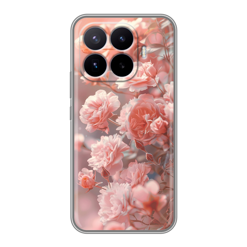 Силиконовый чехол на Xiaomi 17T Pro с принтом Розовые розы Силиконовый чехол на Xiaomi 17T Pro с принтом Розовые розы