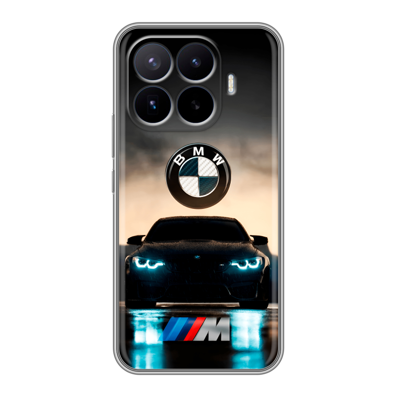 Силиконовый чехол на Xiaomi 17T Pro с принтом БМВ BMW Силиконовый чехол на Xiaomi 17T Pro с принтом БМВ BMW