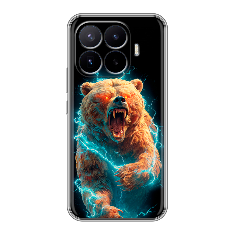 Силиконовый чехол на Xiaomi 17T Pro с принтом Медведь Силиконовый чехол на Xiaomi 17T Pro с принтом Медведь