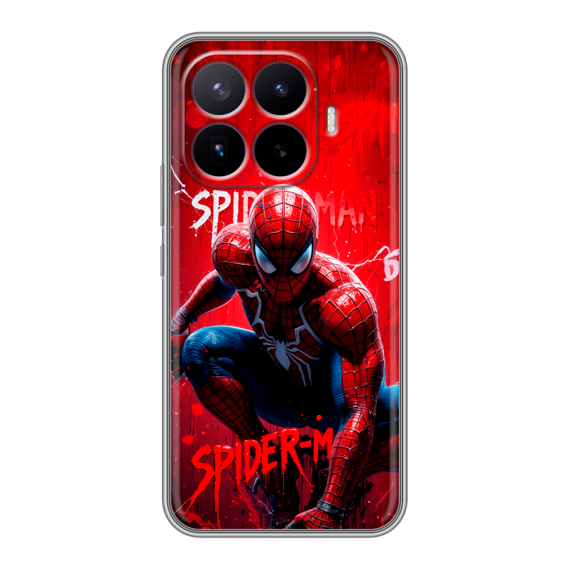 Силиконовый чехол на Xiaomi 17T Pro с принтом Spiderman Человек паук Силиконовый чехол на Xiaomi 17T Pro с принтом Spiderman Человек паук
