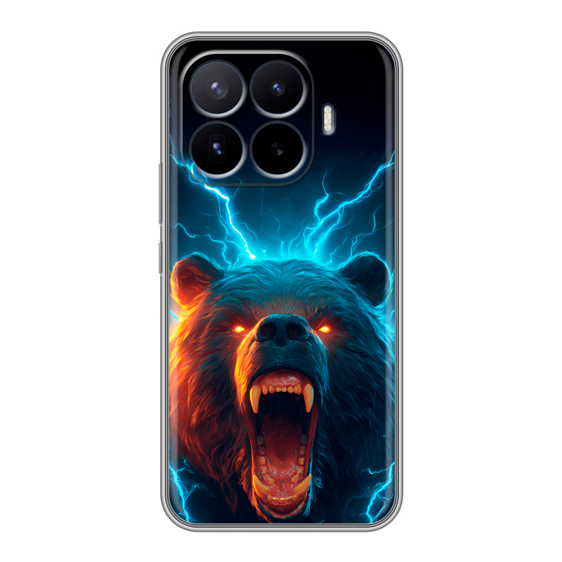 Силиконовый чехол на Xiaomi 17T Pro с принтом Медведь Силиконовый чехол на Xiaomi 17T Pro с принтом Медведь
