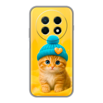 Силиконовый чехол на Huawei Nova 15 Max с принтом Котенок в шапке