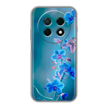 Силиконовый чехол на Huawei Nova 15 Max с принтом Голубые цветы