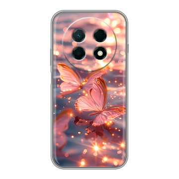 Силиконовый чехол на Huawei Nova 15 Max с принтом бабочки розовые