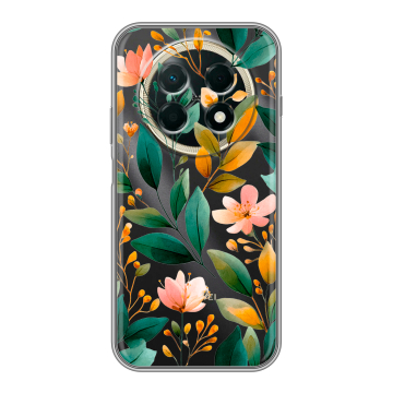 Силиконовый чехол на Huawei Nova 15 Max с принтом Цветы паттерн