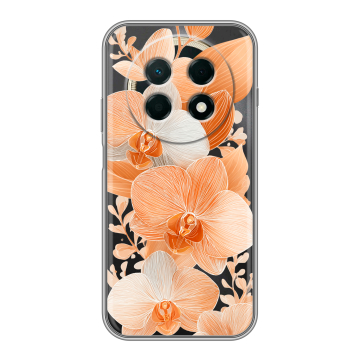 Силиконовый чехол на Huawei Nova 15 Max с принтом Бежевые цветы