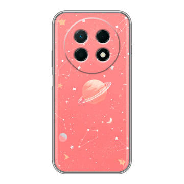Силиконовый чехол на Huawei Nova 15 Max с принтом Розовый космос