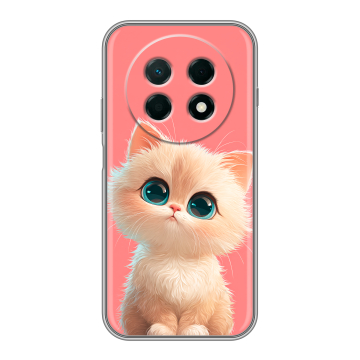 Силиконовый чехол на Huawei Nova 15 Max с принтом Розовый котенок